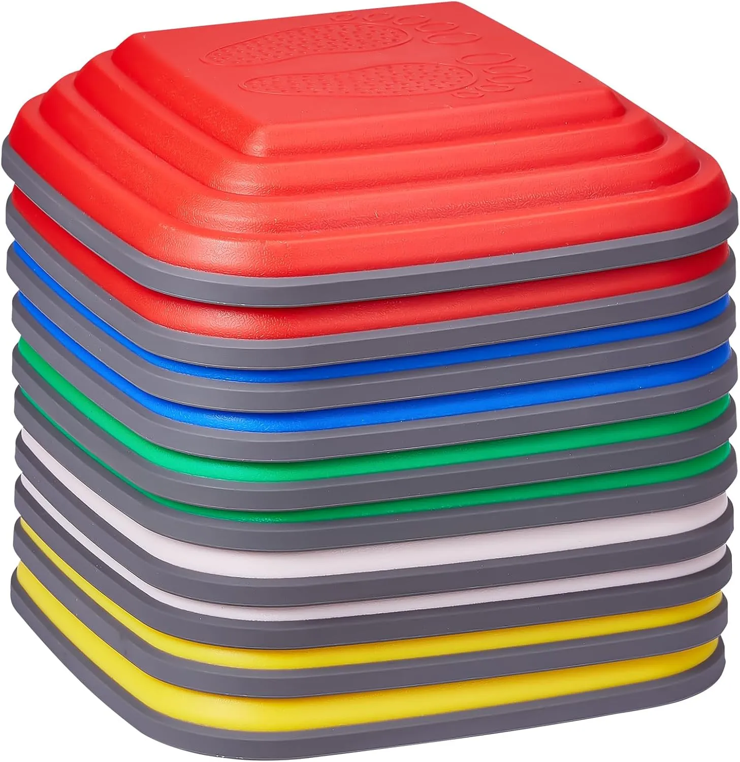 VEVOR Balance Stepping Stones for Kids, 10 PCS, Up to 220 lbs, Non-Slip Toddlers Sensory Stepping Stones, Obstacle Course Coordination Game Toys Indoor or Outdoor Play for Children Aged 3 4 5 6 7 8 
