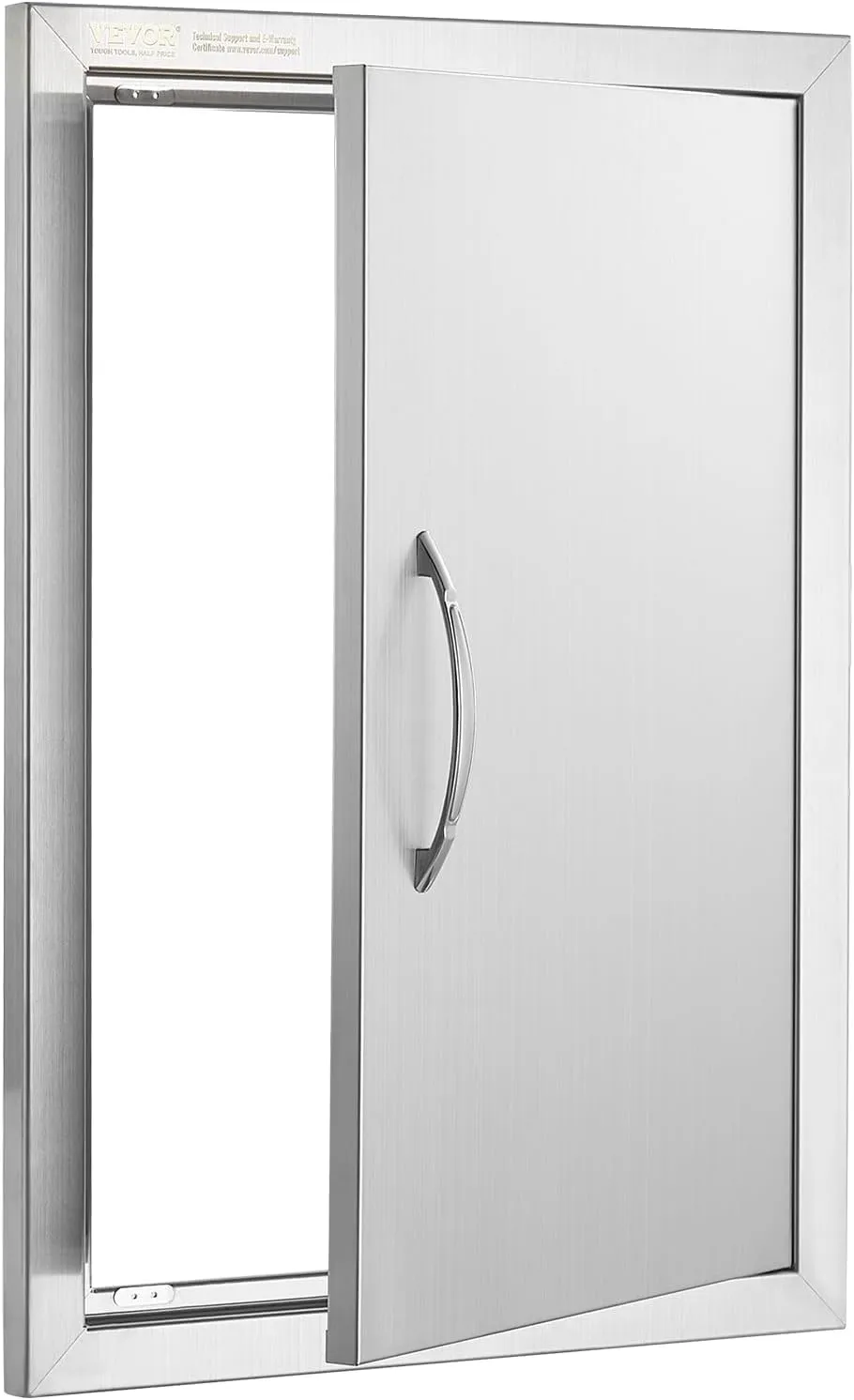 VEVOR BBQ Access Door 17W x 24H Inch, Vertical Single BBQ Door Stainless Steel, Outdoor Kitchen Doors for BBQ Island, Grill Station, Outdoor Cabinet