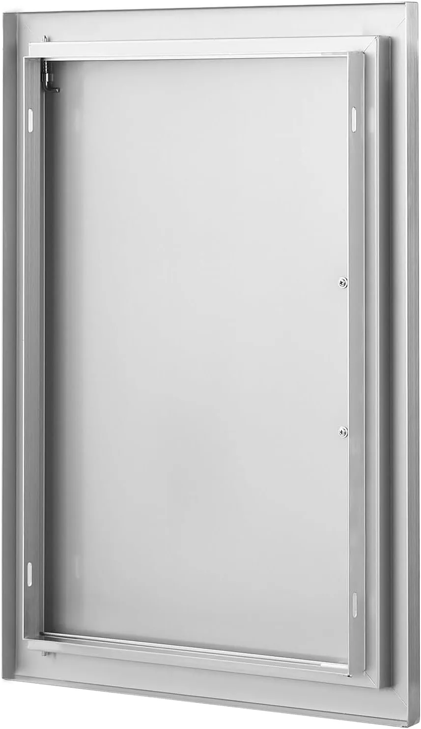 VEVOR BBQ Access Door 17W x 24H Inch, Vertical Single BBQ Door Stainless Steel, Outdoor Kitchen Doors for BBQ Island, Grill Station, Outdoor Cabinet