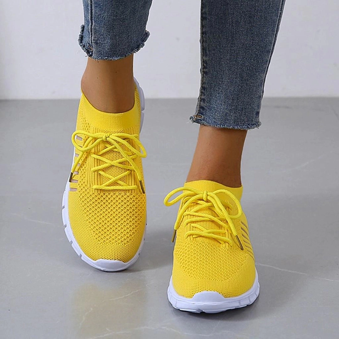 Vibrant Women's Lightweight Neon Running Shoes - Breathable & Fashionable