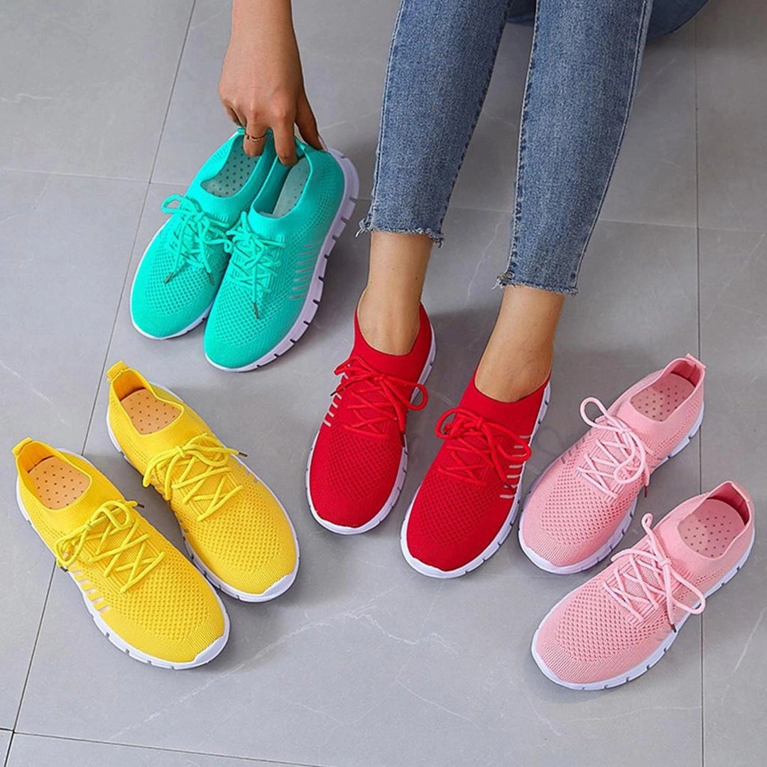 Vibrant Women's Lightweight Neon Running Shoes - Breathable & Fashionable