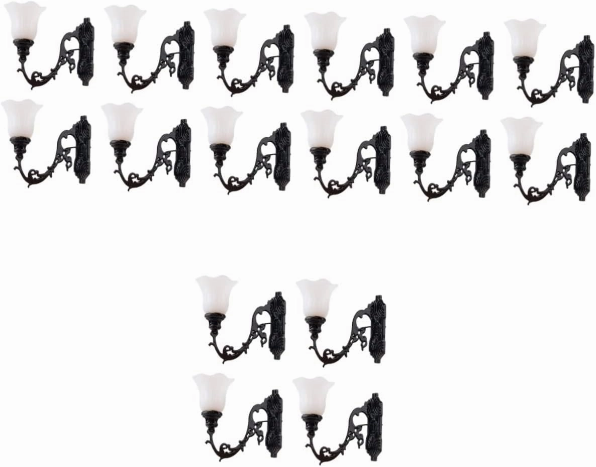 VICASKY 16pcs Wall Lamps for Sand Table Landscape Decor Tiny Wall Lights for Dollhouse Warm Glow for House Layouts and Landscapes