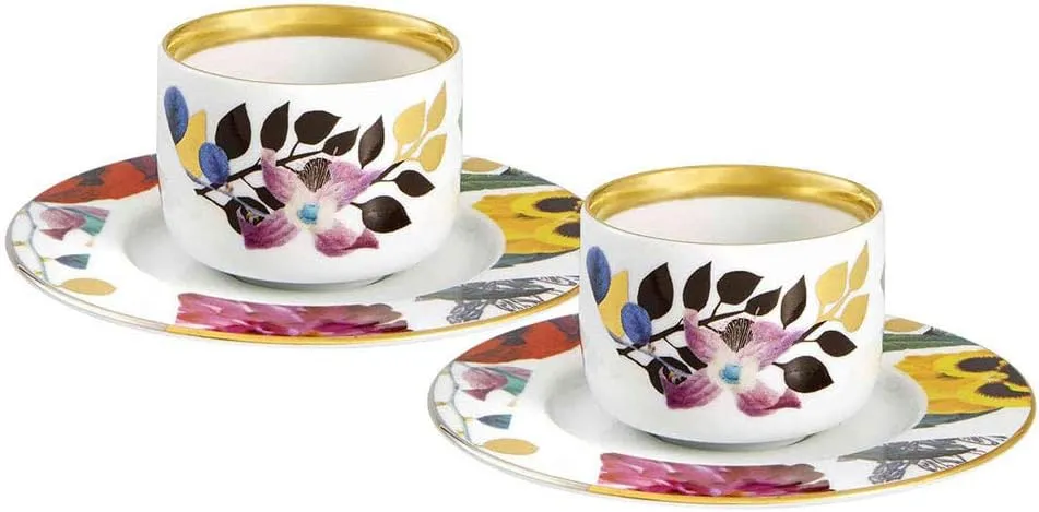 Vista Alegre Christian Lacroix - Primavera Coffee Cups & Saucers | Set of 2