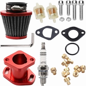 VM22 Compatible with Mikuni VM22 212CC Air Filter Kit for Freight Predator GX200 6.5hp Engine 196cc CT200U KT196 Moto Mini Bike Race Go Kart 6.5HP Baja Warrior Heat MB165 MB200 Mini Bike Go Kart