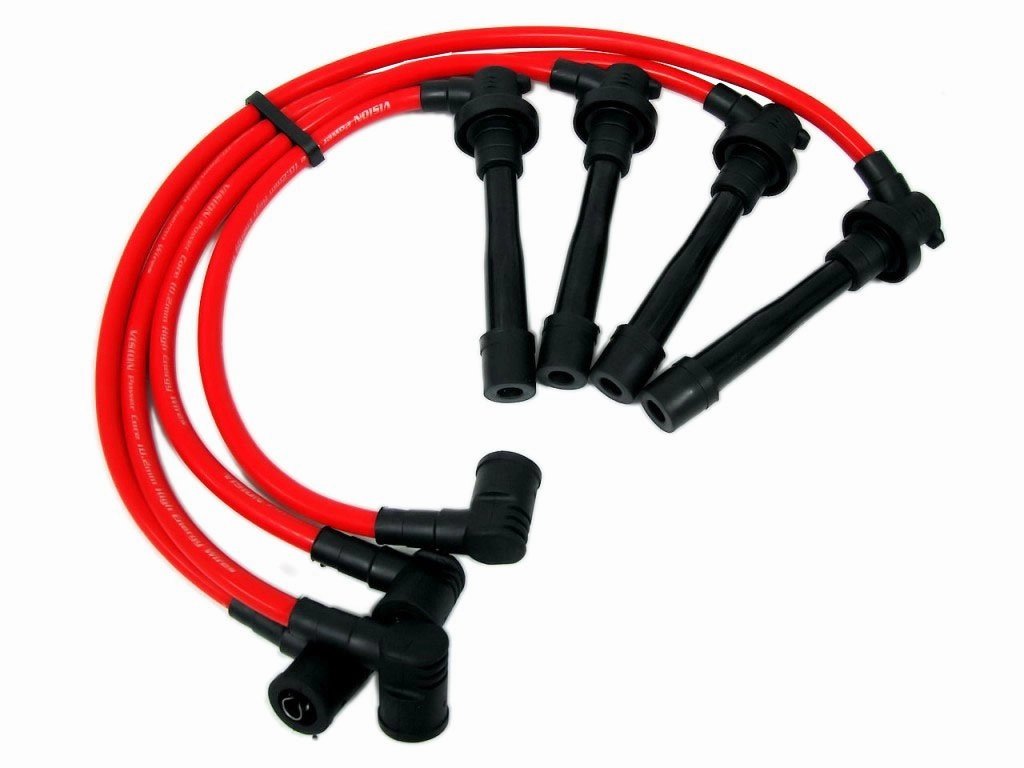 VMS RACING 94-01 10.2mm High Performance Engine Spark Plug Wires Wire Set in RED Compatible with Honda Acura Integra RS LS GS SE B18A1 B18A2 DB7 DB8 Type R DOHC VTEC Non-VTEC B18 B18B 1994-2001