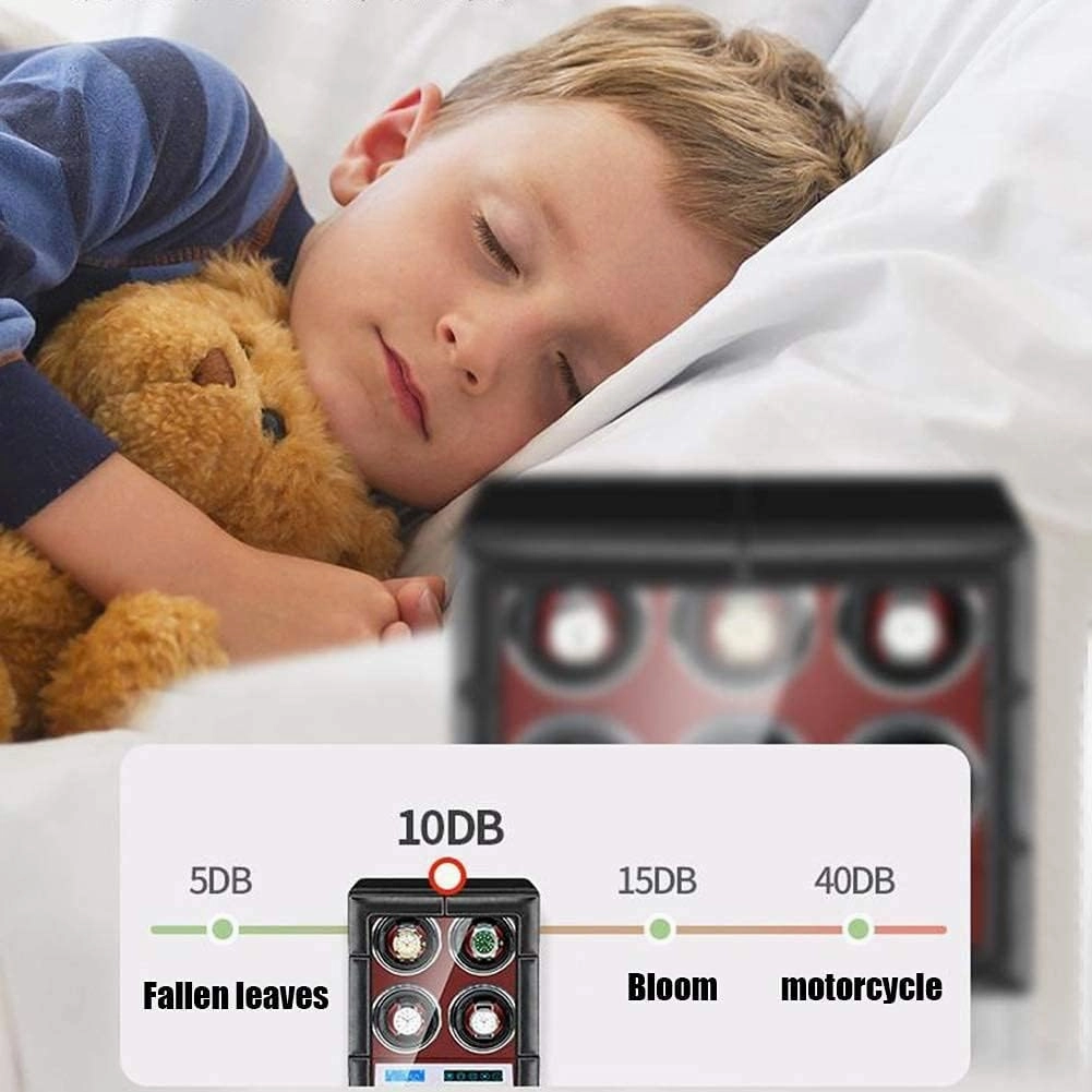 Watch Automatic Watch Winder with Quiet Motor 15 Rotation Models Cover-Open Auto Stop Function Motor with LED Light Right-Left Running Touch Display Self Winding (4 0)