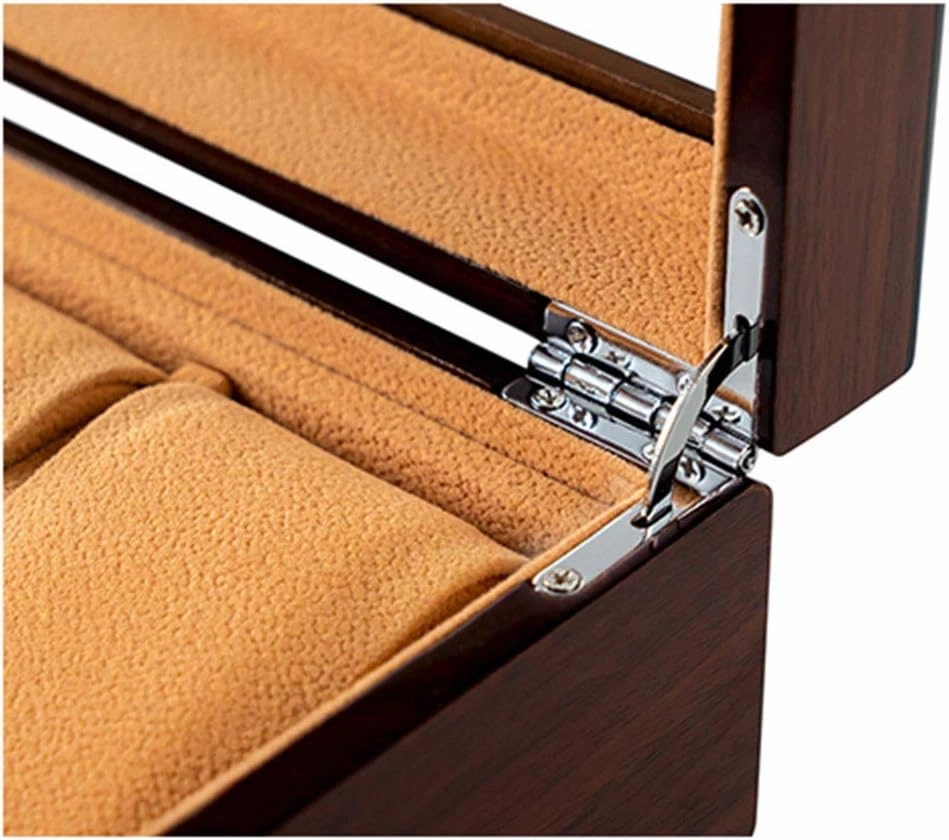 Watch Storage Box Mechanical Watch Storage Box Watch Display Box Household Large-Capacity sunroof with Lock Made of Pure Solid Wood (3/5/6/8/10/12/18 Watch Position)