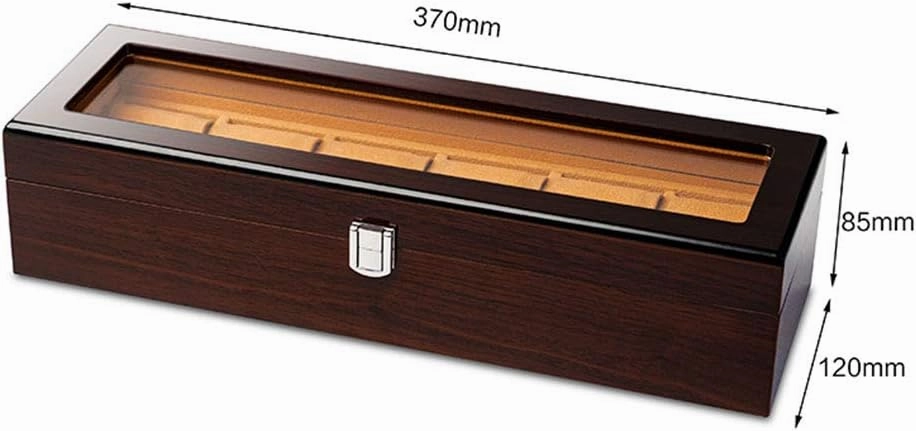 Watch Storage Box Mechanical Watch Storage Box Watch Display Box Household Large-Capacity sunroof with Lock Made of Pure Solid Wood (3/5/6/8/10/12/18 Watch Position)