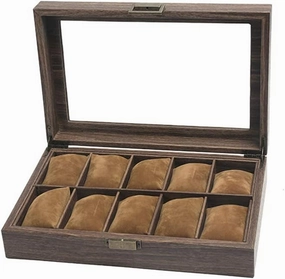 Watch Storage Box Wooden Jewelry Packaging Box Household Simple Collection Glass sunroof Removable Watch Pillow Made of Pure Solid Wood 6/10/12 Watch watch box