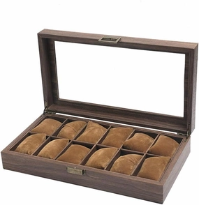 Watch Storage Box Wooden Jewelry Packaging Box Household Simple Collection Glass sunroof Removable Watch Pillow Made of Pure Solid Wood 6/10/12 Watch watch box