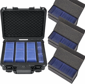 Waterproof Toploader Storage Boxes for 3" x 4" Rigid Card Holder, Trading Card Cases Set Hold 950 35PT Toploaders Totally, Fit Sport Card with One Touch Magnetic Card Holder