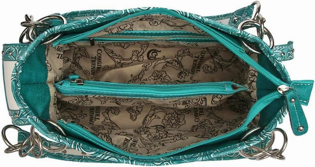 Western Style Springtime Embroidery Butterfly Floral Leather Totes Purse Country Handbag Women Shoulder Bag Wallet Set