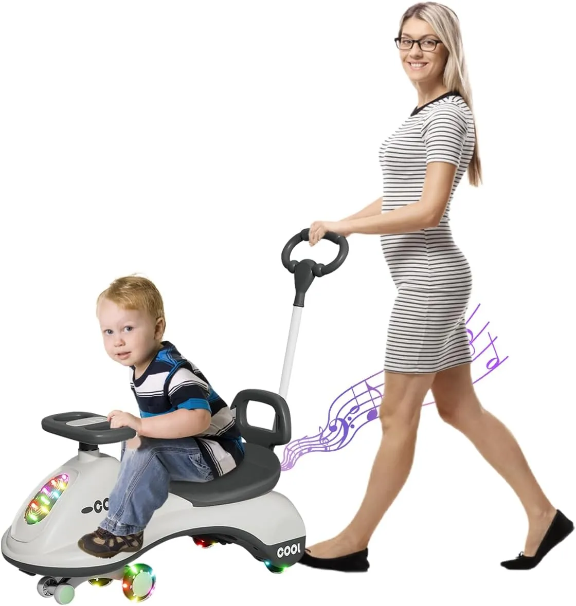 Wiggle Car push-on with Parental Handle-BZ-688-3T