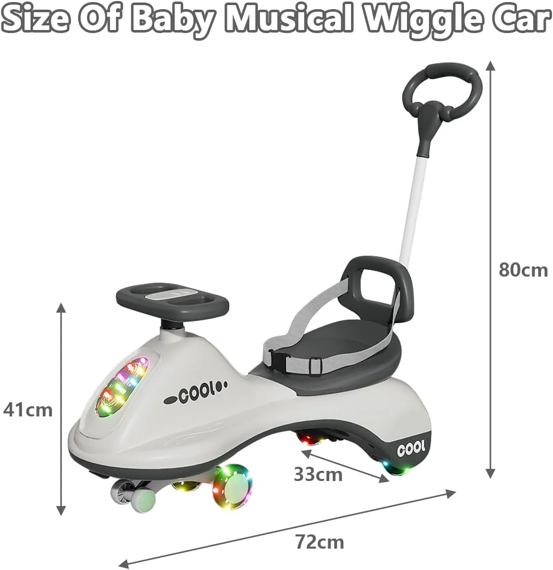 Wiggle Car push-on with Parental Handle-BZ-688-3T