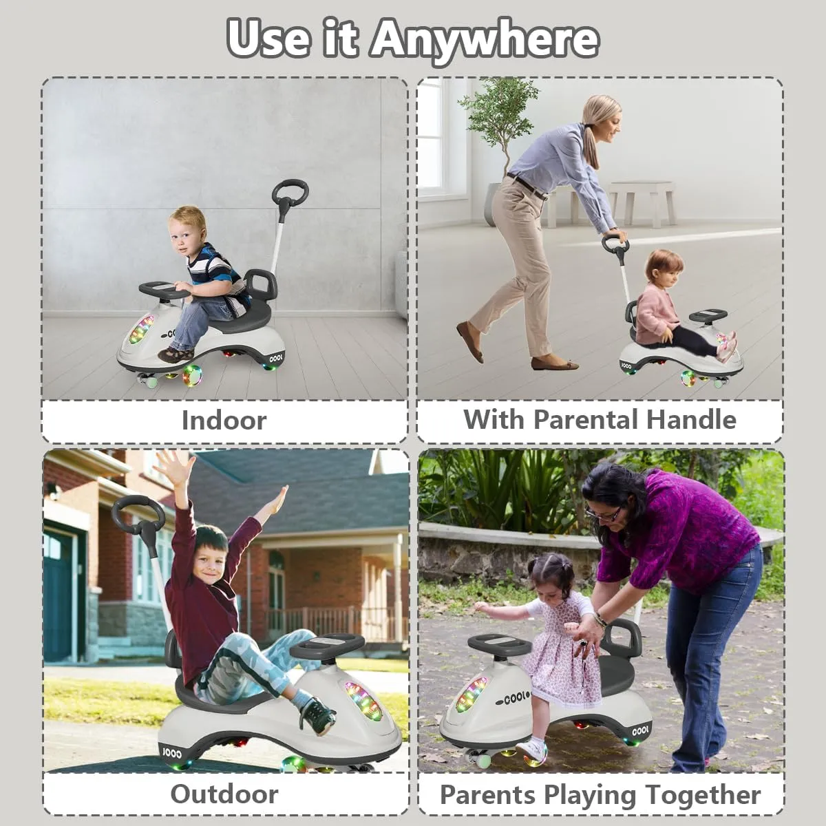 Wiggle Car push-on with Parental Handle-BZ-688-3T
