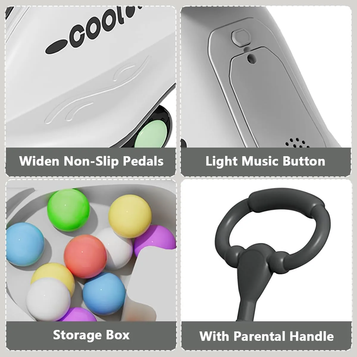 Wiggle Car push-on with Parental Handle-BZ-688-3T