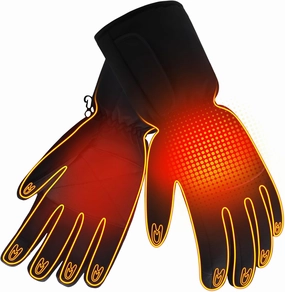 Winter Rechargeable Electric Warm Heated Gloves Men Women Battery Powered Heating Gloves,Waterproof Touchscreen Thermal Insulated Heated Gloves for Winter Sports Outdoors Climbing Hiking Hand Warmer
