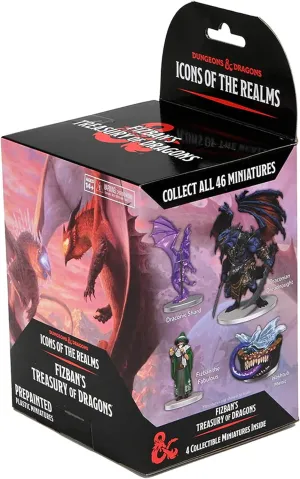 WizKids D&D Icons of The Realms: Fizban's Treasury of Dragons - Booster (Set22) - Contains 4 Miniatures, Pre-Painted, Pre-Assembled, Dungeons & Dragons