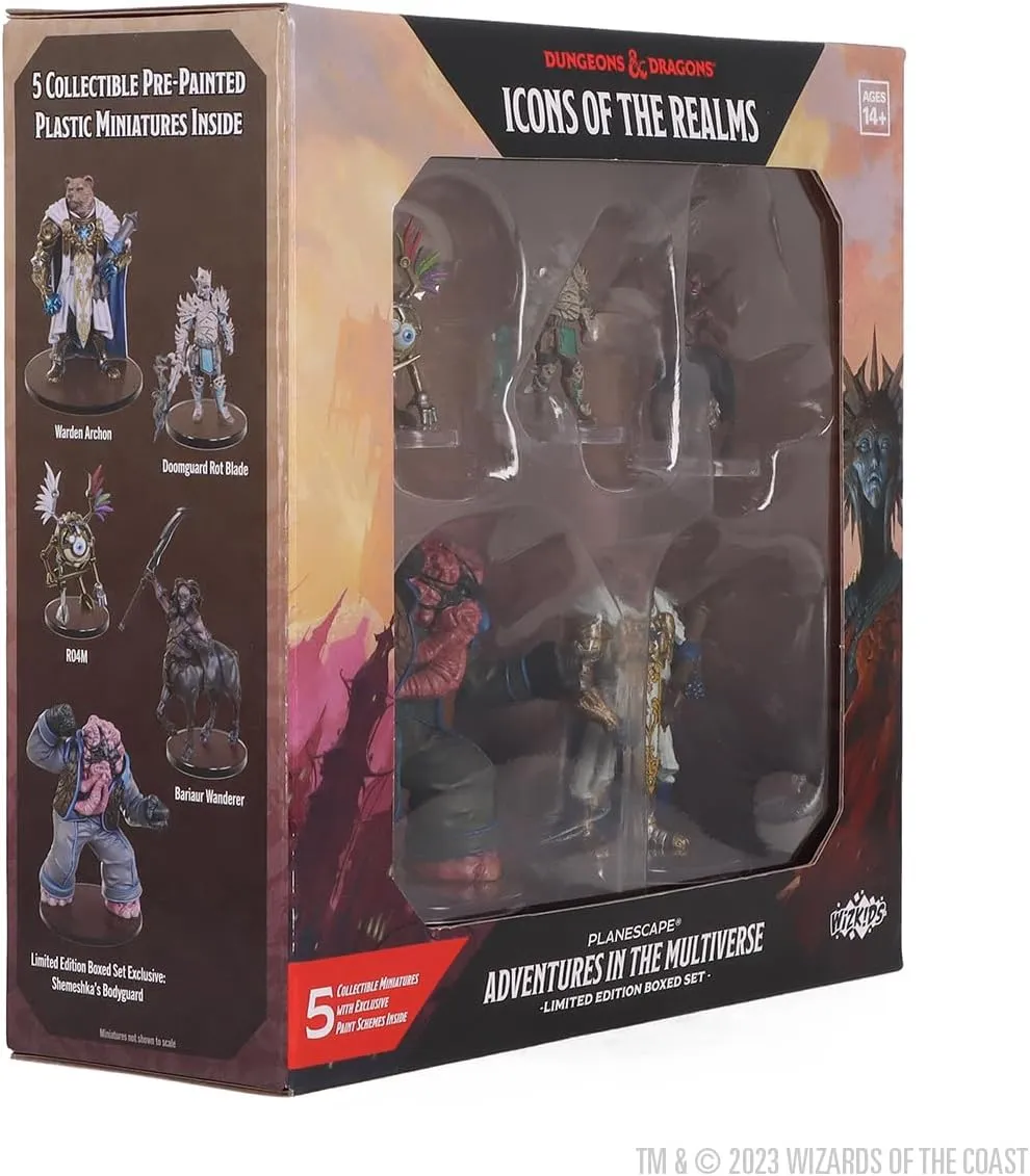 WizKids D&D Icons of The Realms: Planescape: Adventures in The Multiverse - Limited Edition Boxed Set Dungeons and Dragons Miniatures | Painted