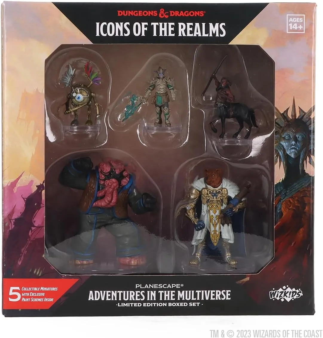 WizKids D&D Icons of The Realms: Planescape: Adventures in The Multiverse - Limited Edition Boxed Set Dungeons and Dragons Miniatures | Painted