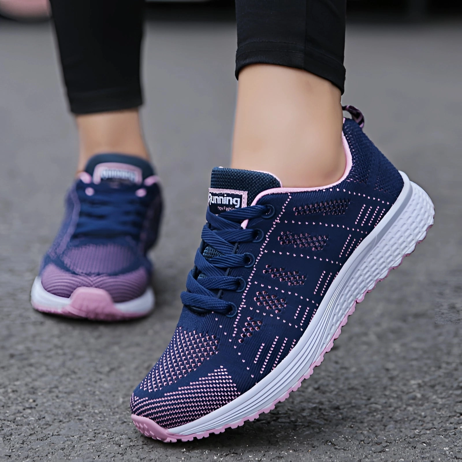 Women's Lightweight Sneakers: Breathable Pink Running Shoes