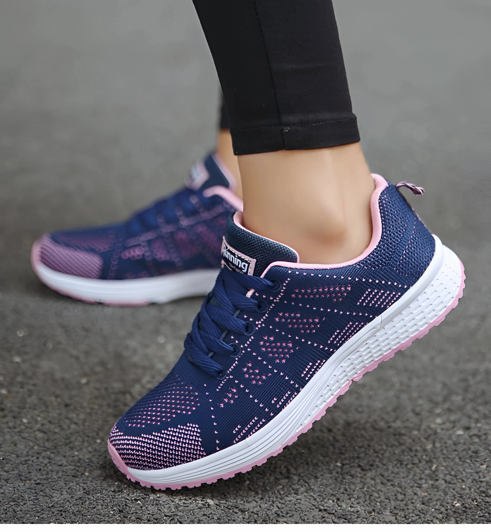 Women's Lightweight Sneakers: Breathable Pink Running Shoes