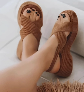 Women's Ribbed Slip-On Slippers - Cozy, Lightweight, Washable