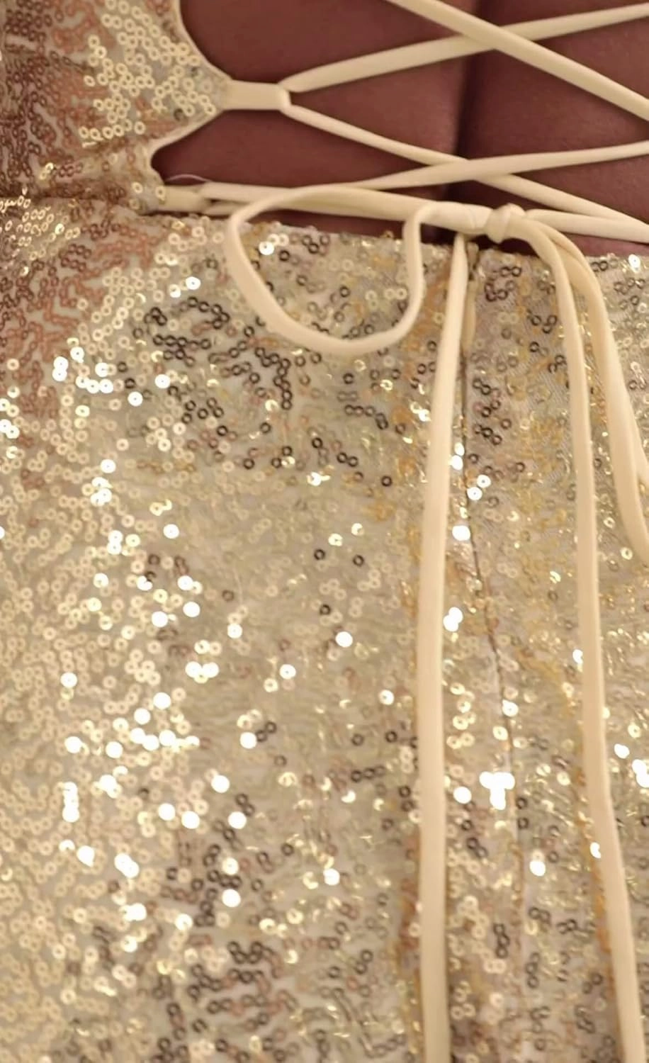 Women Sparkle Sequin Mini Dress Spaghetti Strap Backless Glitter Dress Low Cut Slim Fit Bodycon Dress Disco Party Clubwear