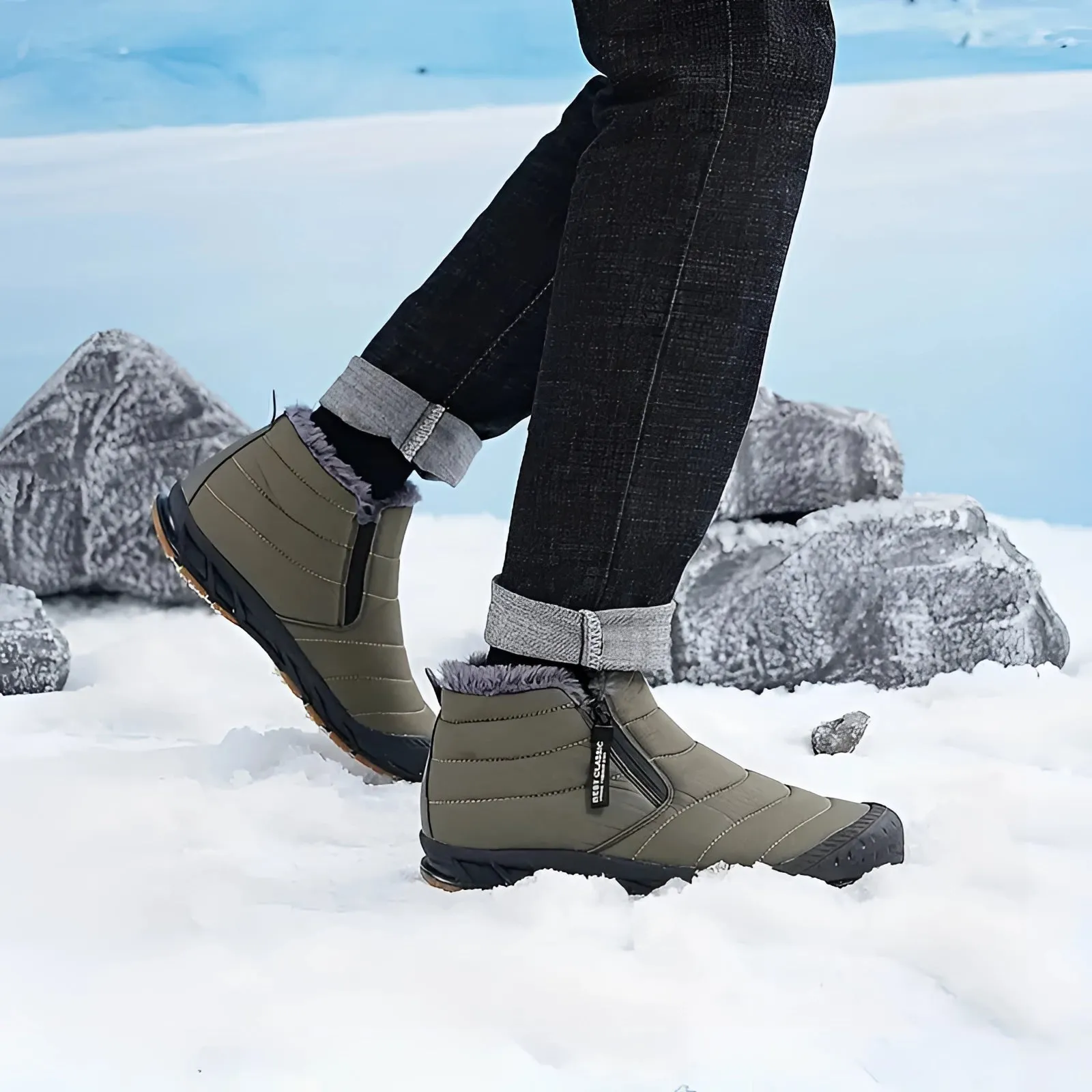 Women's Pink Insulated Waterproof Snow Boots - Non-Slip & Lightweight