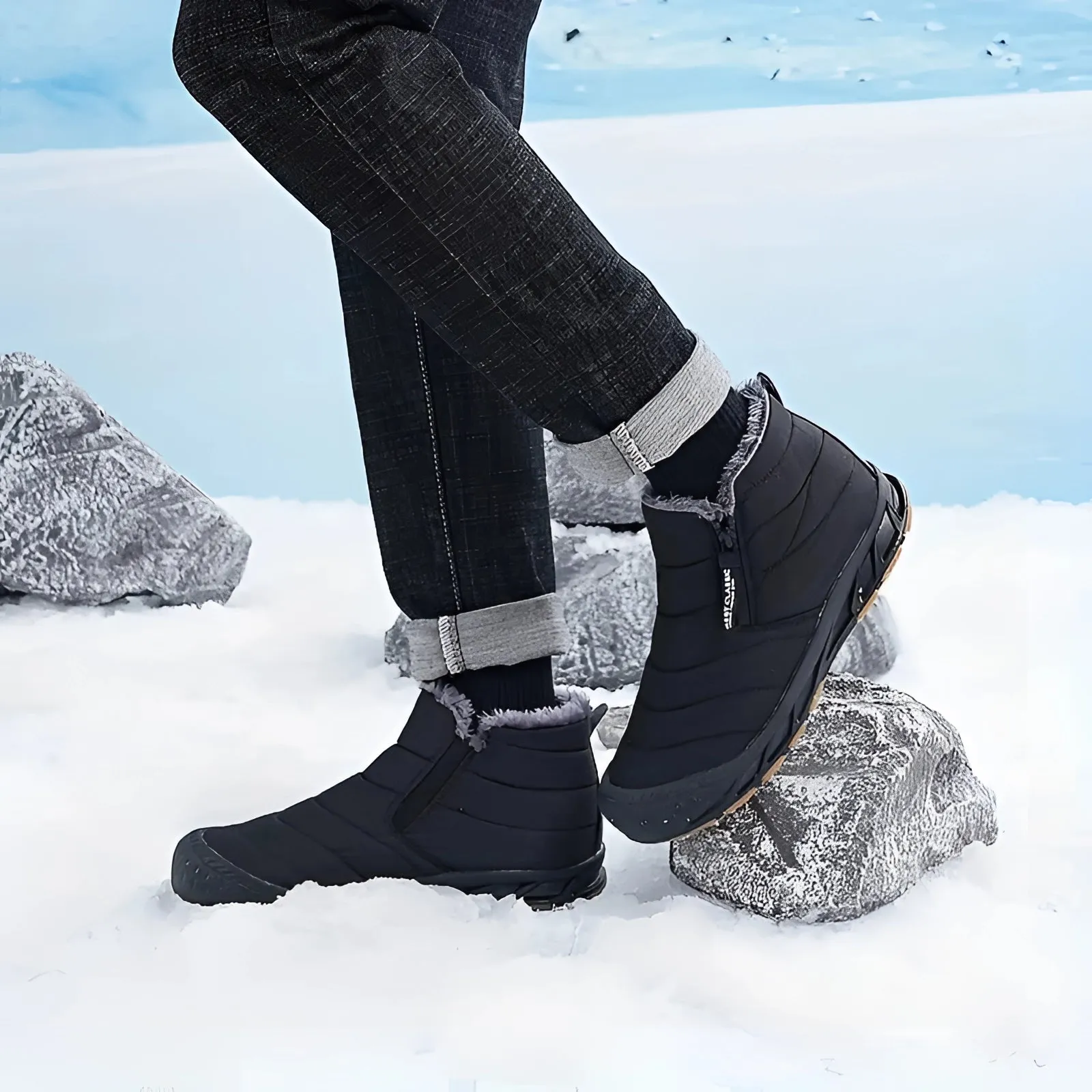 Women's Pink Insulated Waterproof Snow Boots - Non-Slip & Lightweight