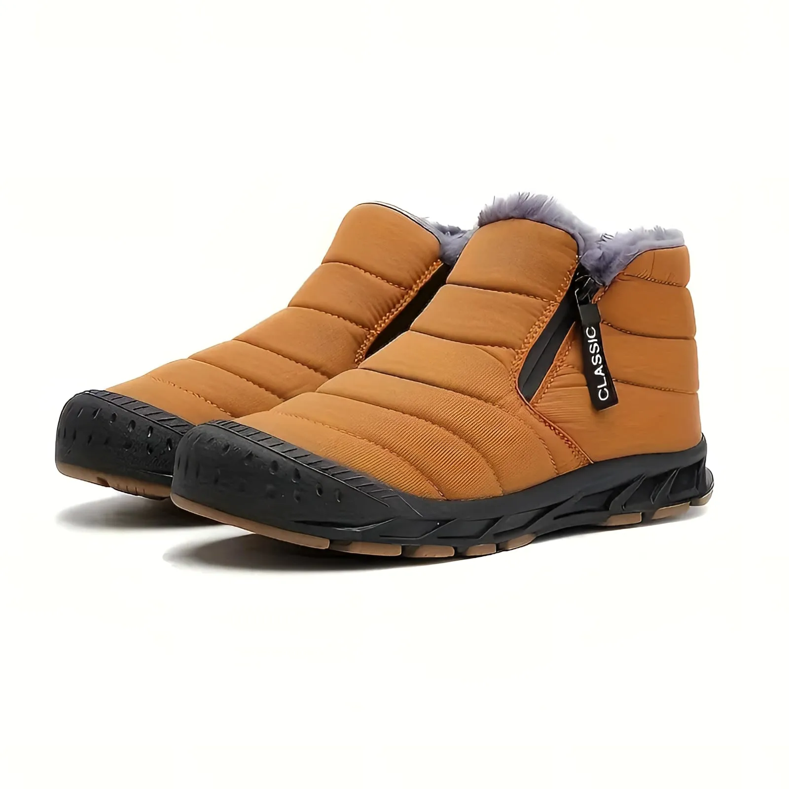 Women's Pink Insulated Waterproof Snow Boots - Non-Slip & Lightweight