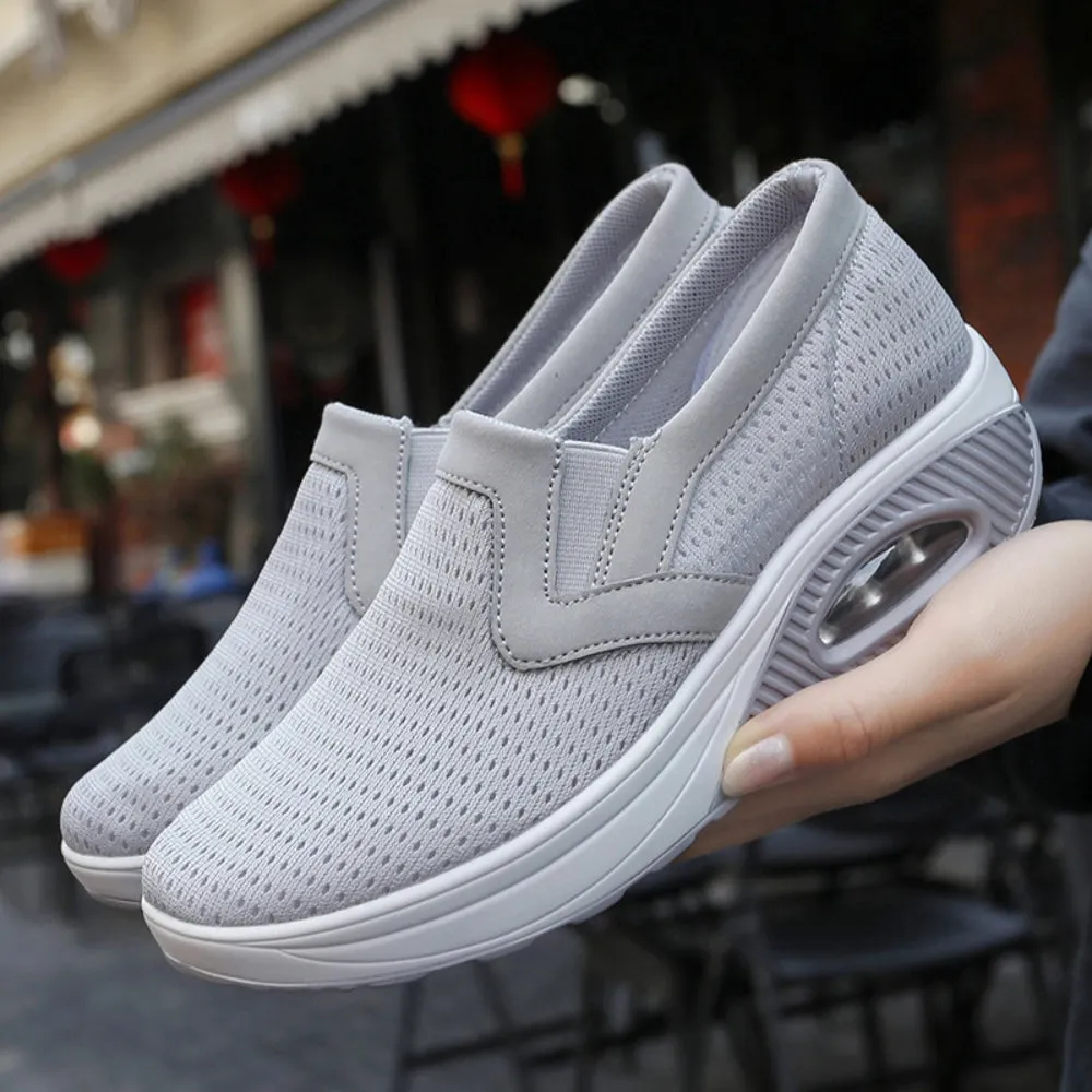 Women's Slip-On Walking Sneakers - Lightweight, Breathable, Arch Support
