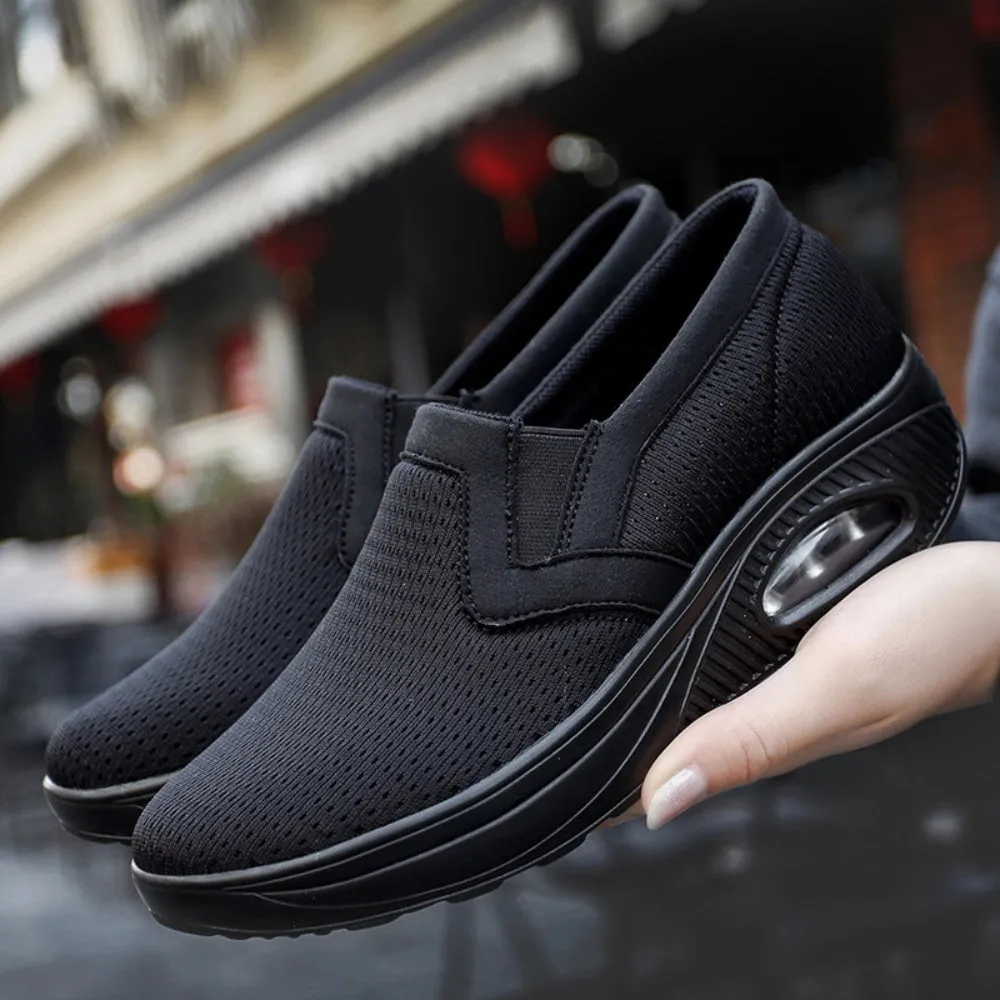 Women's Slip-On Walking Sneakers - Lightweight, Breathable, Arch Support