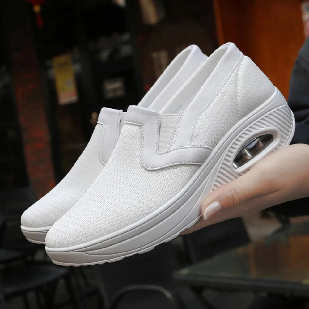 Women's Slip-On Walking Sneakers - Lightweight, Breathable, Arch Support