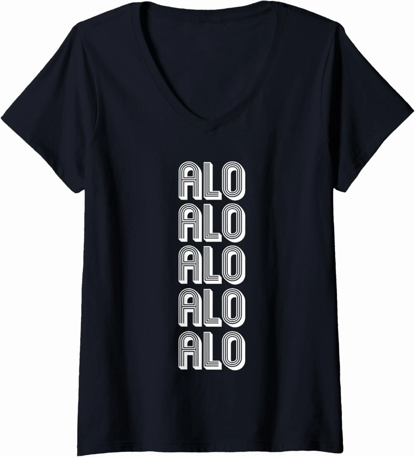 Womens ALO Waterloo Airport Travel V-Neck T-Shirt