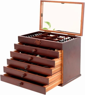 Wooden Jewelry Box for Women Organizer Box/Cabinet/Armoire with Lock Jewelry Box Organizer for Girls Ring Necklace