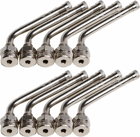 Workhorse Automotive TR545D Truck Tire Valve Stems with 60° Bend for Alcoa Wheels with 9.7MM Rim Hole. Pack of 10, Save 10% Buying 2 or More!