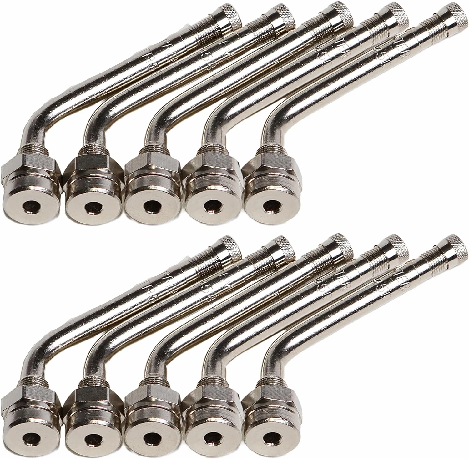 Workhorse Automotive TR545D Truck Tire Valve Stems with 60° Bend for Alcoa Wheels with 9.7MM Rim Hole. Pack of 10, Save 10% Buying 2 or More!
