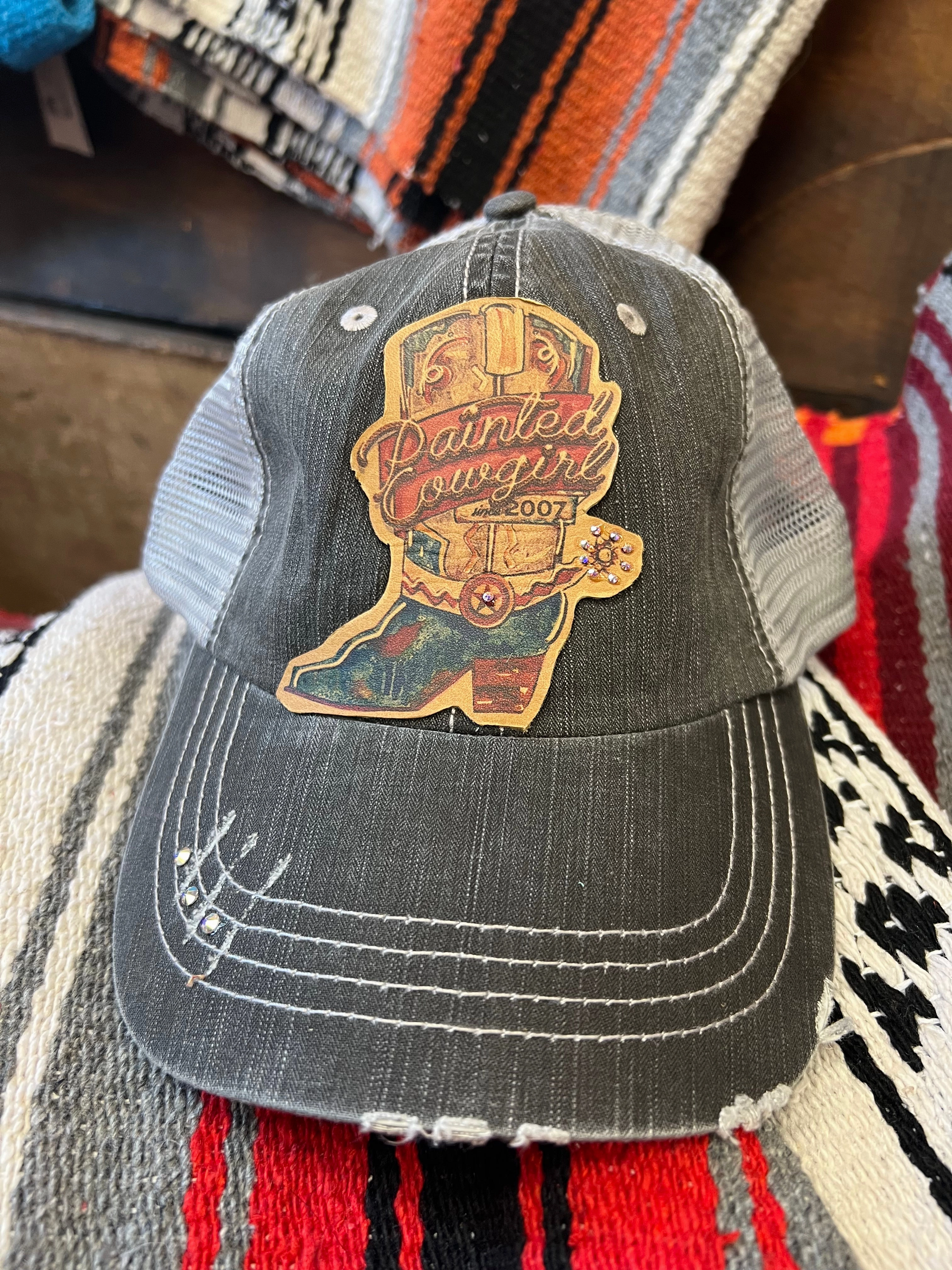 XOXO Women's Painted Cowgirl Boot Ball Cap