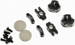 Yeah Racing Aluminum CNC Magnetic Invisible Body Mount (Black)