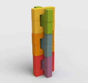 You Build It Basics Wood Building Tower 12 piece chunky building block set Say and Play Objects Preschool Speech Therapy